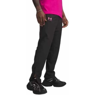 Under Armour Pantaloni Rival Woven Windbreaker Black / Pink Frenzy L Under Armour Pantaloni Rival Woven Windbreaker Black / Pink Frenzy L