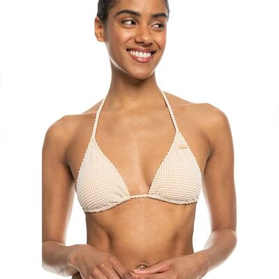Roxy Top Bikini Erjx30526 Gingham Porcini L Roxy Top Bikini Erjx30526 Gingham Porcini L