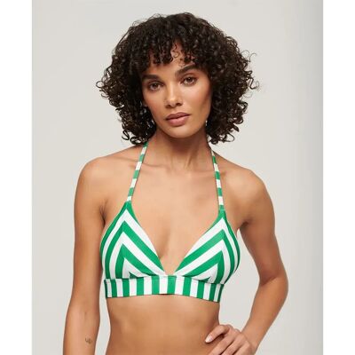 Superdry Top Bikini Triangle Green Stripe 2XS Superdry Top Bikini Triangle Green Stripe 2XS
