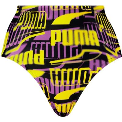 Puma Slip Bikini Swim Printed High Waist Black Combo S Puma Slip Bikini Swim Printed High Waist Black Combo S