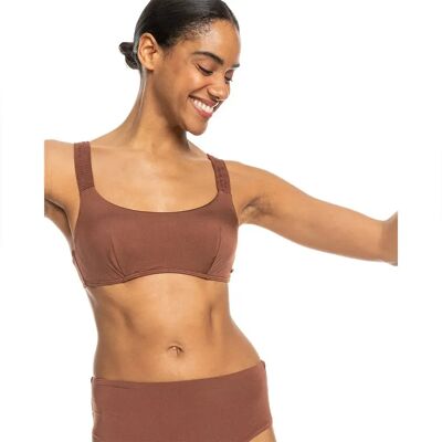 Roxy Top Bikini Silky Island Dcup Root Beer XS Roxy Top Bikini Silky Island Dcup Root Beer XS