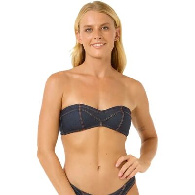 Rip Curl Top Bikini Dalias Denim Bandeau Denim Blue XL Rip Curl Top Bikini Dalias Denim Bandeau Denim Blue XL