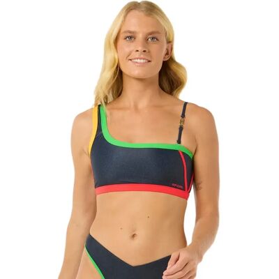 Rip Curl Top Bikini Gigi One Shoulder Dark Denim 2XS Rip Curl Top Bikini Gigi One Shoulder Dark Denim 2XS