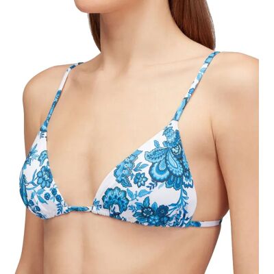 Sundek Top Bikini Caladesi Flower Print Triangle Bilberry S Sundek Top Bikini Caladesi Flower Print Triangle Bilberry S