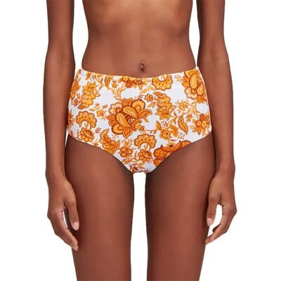 Sundek Slip Bikini High-waisted Flower Tale-print Culottes Ipannema Maracuja S Sundek Slip Bikini High-waisted Flower Tale-print Culottes Ipannema Maracuja S