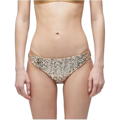 Sundek Slip Bikini Vega Slip Culotte With Sequins Gold XS Sundek Slip Bikini Vega Slip Culotte With Sequins Gold XS