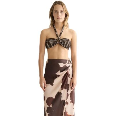 Scotch & Soda Top Bikini Ufk0116f Bandeau Hot Fudge Stripe L Scotch & Soda Top Bikini Ufk0116f Bandeau Hot Fudge Stripe L