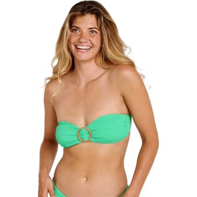 Rip Curl Top Bikini Custom Rib Bandeau Green S Rip Curl Top Bikini Custom Rib Bandeau Green S