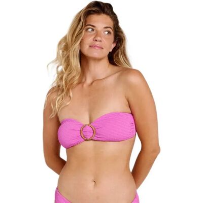 Rip Curl Top Bikini Custom Rib Bandeau Super Pink XL Rip Curl Top Bikini Custom Rib Bandeau Super Pink XL