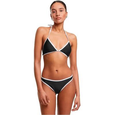 Urban Classics Top Bikini Retro Triangle Black / White XL Urban Classics Top Bikini Retro Triangle Black / White XL
