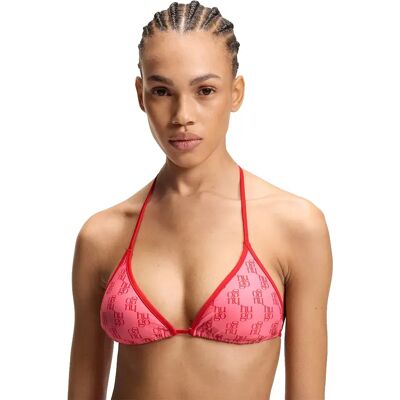 Hugo Top Bikini Monogram Triangle 10269296 Red Medium Pink S Hugo Top Bikini Monogram Triangle 10269296 Red Medium Pink S