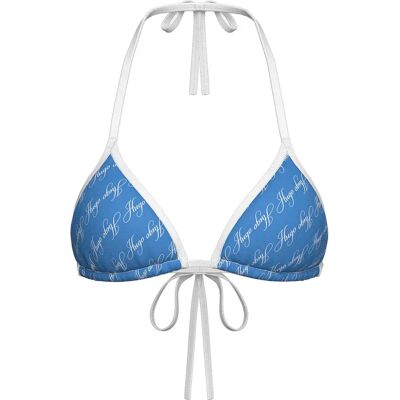 Hugo Top Bikini Monogram Triangle 10269296 Red Open Blue L Hugo Top Bikini Monogram Triangle 10269296 Red Open Blue L