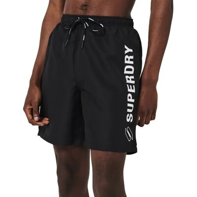 Superdry Costume Da Bagno Code Applque 19inch Black M Superdry Costume Da Bagno Code Applque 19inch Black M