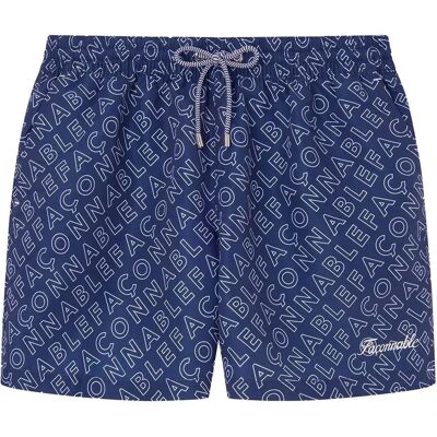 FaÇonnable Pantaloncino Da Bagno Faco Logo Marine Blue S FaÇonnable Pantaloncino Da Bagno Faco Logo Marine Blue S