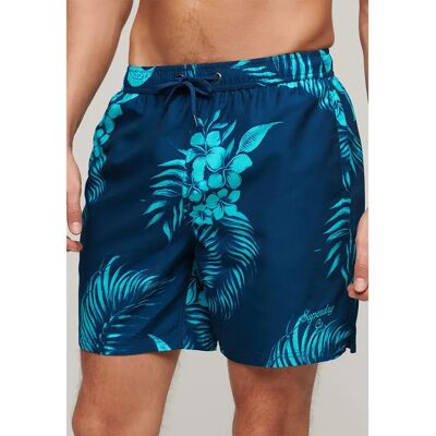 Superdry Pantaloncino Da Bagno Hawaiian Print 17´´ Palm Print Navy S Superdry Pantaloncino Da Bagno Hawaiian Print 17´´ Palm Print Navy S