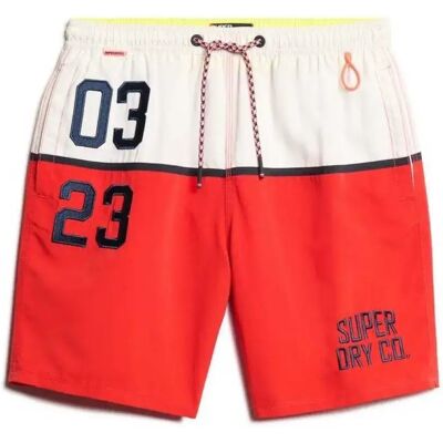 Superdry Pantaloncino Da Bagno Nautical Logo 17´´ Tricolore Red S Superdry Pantaloncino Da Bagno Nautical Logo 17´´ Tricolore Red S