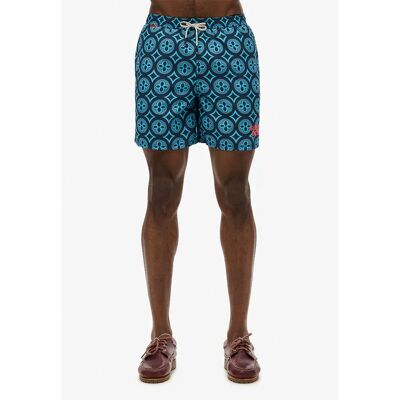 Superdry Pantaloncino Da Bagno Tile Print 16´´ Talavera Tile Blue L Superdry Pantaloncino Da Bagno Tile Print 16´´ Talavera Tile Blue L