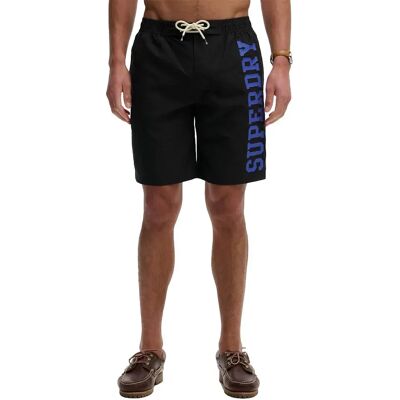 Superdry Pantaloncino Da Bagno Logo 19 Black M Superdry Pantaloncino Da Bagno Logo 19 Black M