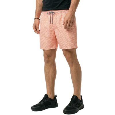 FaÇonnable Pantaloncino Da Bagno Square Coral Peach Pink L FaÇonnable Pantaloncino Da Bagno Square Coral Peach Pink L