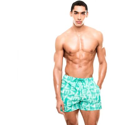 Ea7 Emporio Armani Costume Da Bagno Boxer 7m001715_af21250 Holly Green / White S Ea7 Emporio Armani Costume Da Bagno Boxer 7m001715_af21250 Holly Green / White S