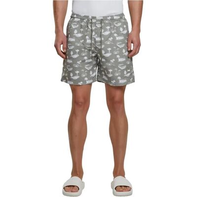 Urban Classics Pantaloncino Da Bagno Tb2679 Pale Olive / White XL Urban Classics Pantaloncino Da Bagno Tb2679 Pale Olive / White XL