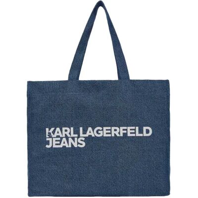 Lagerfeld Borsa Shopper Ew Logo Washed Mid Blue One size Lagerfeld Borsa Shopper Ew Logo Washed Mid Blue One size
