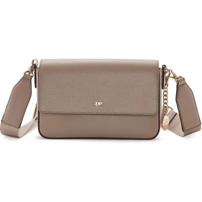 DKNY Borsa A Tracolla Bryant Park Md Flap Beige / Beige One Size DKNY Borsa A Tracolla Bryant Park Md Flap Beige / Beige One Size