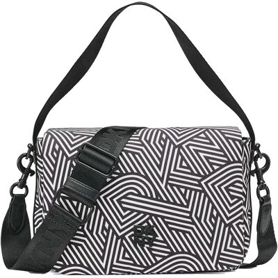 DKNY Borsa A Tracolla Jenny Flap Black / Silver One Size DKNY Borsa A Tracolla Jenny Flap Black / Silver One Size