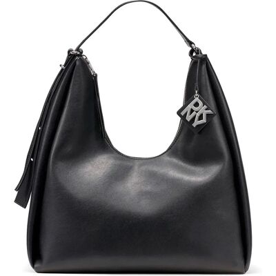 DKNY Borsa A Tracolla Elicia Hobo Large Black / Silver Black One Size DKNY Borsa A Tracolla Elicia Hobo Large Black / Silver Black One Size