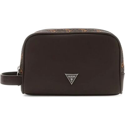 Guess Borsa Da Toilette Sydney Small Brown One Size Guess Borsa Da Toilette Sydney Small Brown One Size