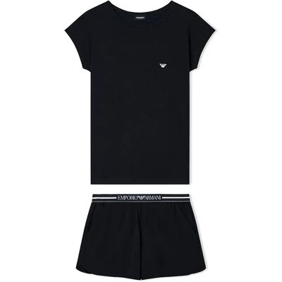 Emporio Armani Pigiama A Maniche Corte Ew00095_af19023 Black S Emporio Armani Pigiama A Maniche Corte Ew00095_af19023 Black S