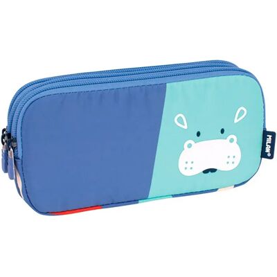 Astuccio scolastico Milan Animali Blu - 3 zip, 20x11x6.5cm Astuccio scolastico Milan Animali Blu - 3 zip, 20x11x6.5cm