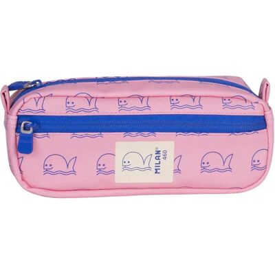 Milan Astuccio 2 Zipped Rectangular 460 Since 1918 Collection Pink One Size Milan Astuccio 2 Zipped Rectangular 460 Since 1918 Collection Pink One Size