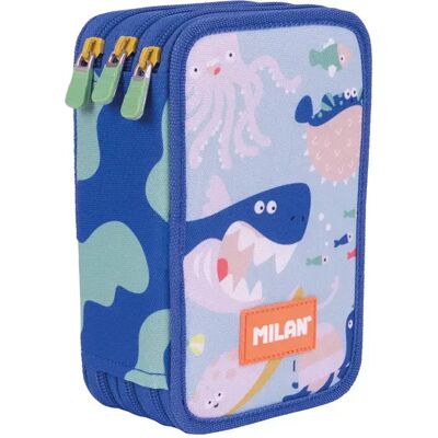 Milan Astuccio Portapenne Odyssey Special Series Triplo Pieno Blue One Size Milan Astuccio Portapenne Odyssey Special Series Triplo Pieno Blue One Size