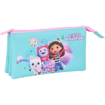 Safta Astuccio Gabby´s Dollhouse 22x12x3 Cm Triple Multicolor One Size Safta Astuccio Gabby´s Dollhouse 22x12x3 Cm Triple Multicolor One Size