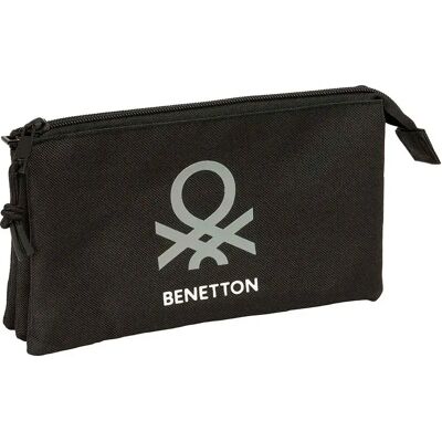 Safta Astuccio Benetton Basics 22x12x3 Cm Triple Black One Size Safta Astuccio Benetton Basics 22x12x3 Cm Triple Black One Size
