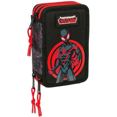Safta Astuccio Miles Morales 12.5x19.5x5.5 Cm Triple Multicolor One Size Safta Astuccio Miles Morales 12.5x19.5x5.5 Cm Triple Multicolor One Size