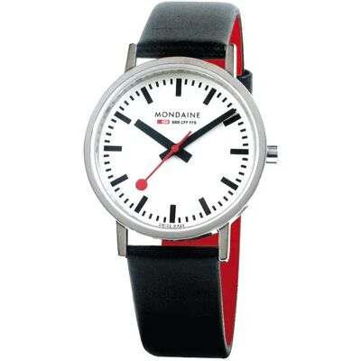 Camel Active Orologio Da Donna Classic White / Black Leather / Red Lining 36 mm Camel Active Orologio Da Donna Classic White / Black Leather / Red Lining 36 mm