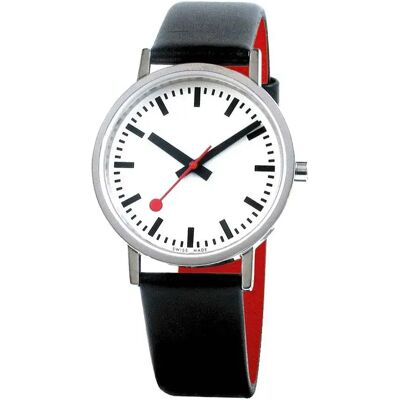 Camel Active Orologio Da Donna Classic Pure White / Black Leather / Red Lining 36 mm Camel Active Orologio Da Donna Classic Pure White / Black Leather / Red Lining 36 mm