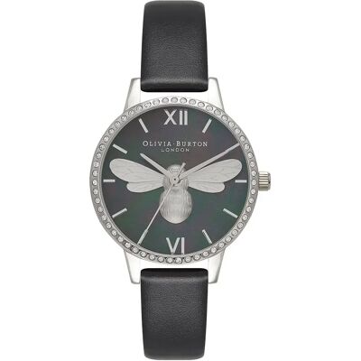 Olivia Burton Orologio Da Donna Ob16bb13 Silver / Black / Black One Size Olivia Burton Orologio Da Donna Ob16bb13 Silver / Black / Black One Size