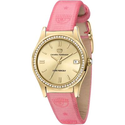 Chiara Ferragni Orologio Da Donna R1951102501 Golden / Pink / Golden One Size Chiara Ferragni Orologio Da Donna R1951102501 Golden / Pink / Golden One Size