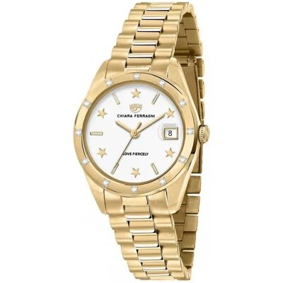 Chiara Ferragni Orologio Da Donna R1953100508 Golden / Golden / White One Size Chiara Ferragni Orologio Da Donna R1953100508 Golden / Golden / White One Size