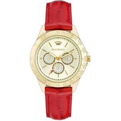 Juicy Couture Orologio Da Donna Jc1220gprd Golden / Red / Beige One Size Juicy Couture Orologio Da Donna Jc1220gprd Golden / Red / Beige One Size