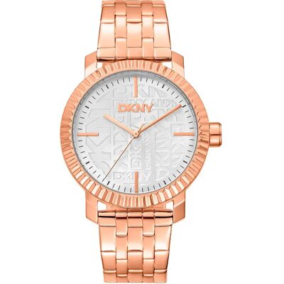 DKNY Orologio Da Donna Chambers Maxi 36 Mm Rose Gold / Silver Grey / Mineral One Size DKNY Orologio Da Donna Chambers Maxi 36 Mm Rose Gold / Silver Grey / Mineral One Size