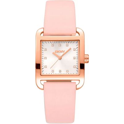 DKNY Orologio Da Donna City Midi 27 Mm Pink / Silver Grey / Mineral One Size DKNY Orologio Da Donna City Midi 27 Mm Pink / Silver Grey / Mineral One Size