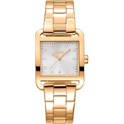 DKNY Orologio Da Donna City Midi 27 Mm Yellow Gold / Silver Grey / Mineral One Size DKNY Orologio Da Donna City Midi 27 Mm Yellow Gold / Silver Grey / Mineral One Size