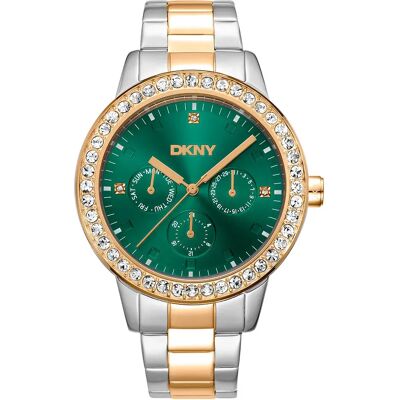 DKNY Orologio Da Donna Parsons Multi Glitz 0 Mm Silver Grey / Yellow Gold / Bottle Green / Mineral One Size DKNY Orologio Da Donna Parsons Multi Glitz 0 Mm Silver Grey / Yellow Gold / Bottle Green / Mineral One Size