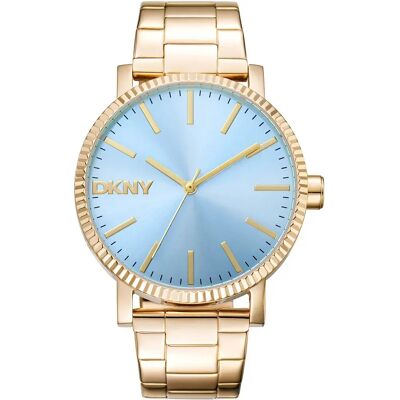 DKNY Orologio Da Donna Soho Maxi 0 Mm Yellow Gold / Light Blue / Mineral One Size DKNY Orologio Da Donna Soho Maxi 0 Mm Yellow Gold / Light Blue / Mineral One Size