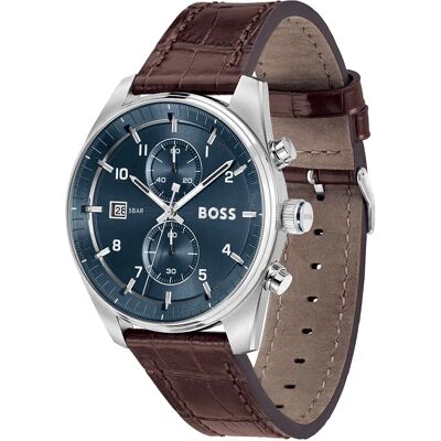 Boss Orologio Skytraveller Mm Brown / Blue / Mineral One Size Boss Orologio Skytraveller Mm Brown / Blue / Mineral One Size