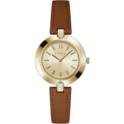 Furla Orologio Da Donna Ww00002002l2 Brown Leather / Golden One Size Furla Orologio Da Donna Ww00002002l2 Brown Leather / Golden One Size